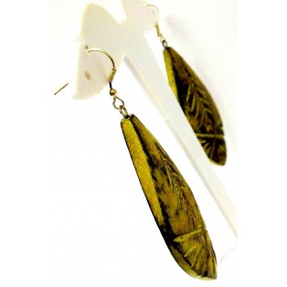 Raindrop Earring Jhumka Jhumki - Hook Long Drop Dangle - Acrylic - Classy Yellow